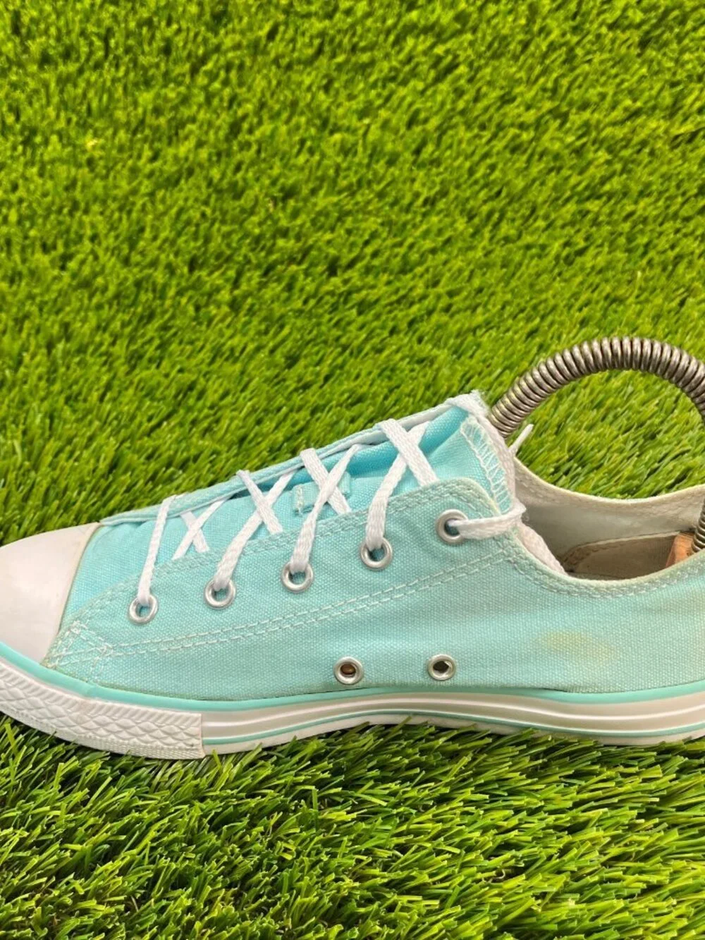 Converse Chuck Tylor‎ All Star Boys Size 4Y Blue White Athletic Shoes Sneakers